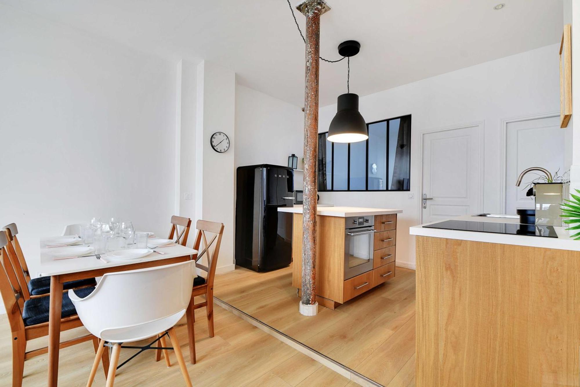 Loft Lumineux Et Design - 6 Personnes Voltaire 11e Apartment Paris