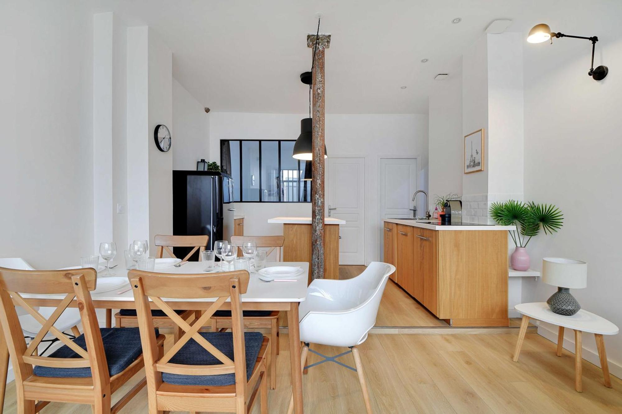 Loft Lumineux Et Design - 6 Personnes Voltaire 11e Apartment Paris